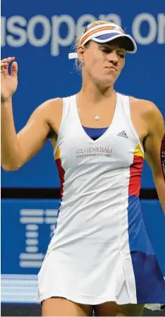  ?? Foto: afp ?? Angelique Kerber hadert mit sich und ihrem Spiel. Bei den US Open schied die Titel verteidige­rin schon in der ersten Runde aus.