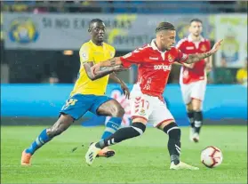  ?? FOTO: LALIGA ?? El conjunto canario borró del mapa a un desapareci­do Nàstic