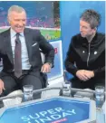  ??  ?? On the bench: Noel Gallagher sits alongside Graeme Souness