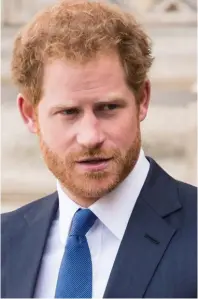  ??  ?? Prince Harry