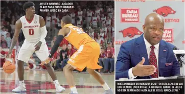  ??  ?? MIKE ANDERSON ENTRENADOR DIJO: ”EN ESTA CLASE DE JUEGOS SIEMPRE ENCUENTRAS LA FORMA DE GANAR, EL JUEGO NO ESTA TERMINADO HASTA QUE EL RELOJ MARCA ZERO.” JAYLEN BARFORD JUGADOR CLAVE PARA PODER GANAR EL PRIMER JUEGO EN CASA.