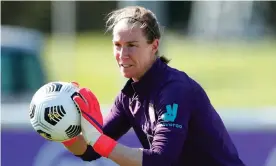  ??  ?? Karen Bardsley in training with England this week for Friday’s game against France in Caen. Photograph: Lynne Cameron/The FA/Getty Images