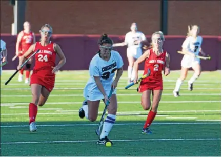  ?? MICHAEL REEVES - FOR DIGITAL FIRST MEDIA ?? Roberts. Conestoga’s Emma McGillis carries the ball upfield during the Pioneers’ 6-0 victory over Owen J.