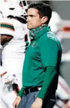  ?? ETHAN HYMAN/ RALEIGH NEWS & OBSERVER ?? Miami Hurricanes coach Manny Diaz says 15 of his players will miss Saturday’s spring game.