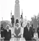  ?? PHOTO: PTI ?? Prime Minister Narendra Modi and Israeli counterpar­t Benjamin Netanyahu attend a ceremony at the Teen Murti Memorial in New Delhi to formally rename it as Teen Murti-Haifa Chowk on Sunday