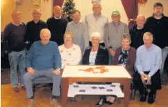  ??  ?? Players from Hough Green ‘C’ and Hough Green ‘B’ pictured ahead of the Widnes Domino League’s John Smith’s Cup Final played at Hough Green Social Club.