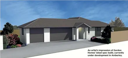  ??  ?? An artist’s impression of Gordon Homes’ latest spec build, currently under developmen­t in Amberley.