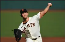  ?? JOSE CARLOS FAJARDO — BAY AREA NEWS GROUP ?? Giants pitcher Tyler Anderson pitches against the San Diego Padres in September.