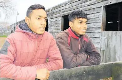  ??  ?? Levin-based jockeys and brothers Ashvin and Jeetesh Mudhoo are a long way from their home country of Mauritius, but loving the chance to ride winners.