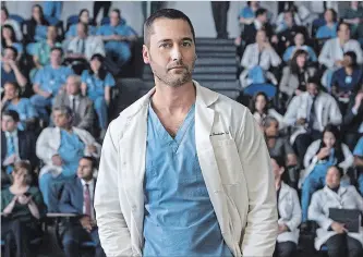  ?? NBC CORUS ?? "The inner workings of the human body are terrifying," says Ryan Eggold who plays Dr. Max Goodwin.