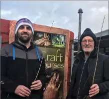  ??  ?? Micheal Óg Ó Fiach from Wexford Town and Tony Stafford from Barntown with their May bushes.