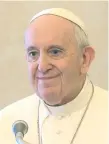  ??  ?? El papa Francisco instó a dejar atrás el egoísmo.