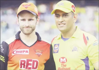  ??  ?? Mahendra Singh Dhoni and Kane Williamson ahead of today’s IPL final. (Photo courtesy IPL website)