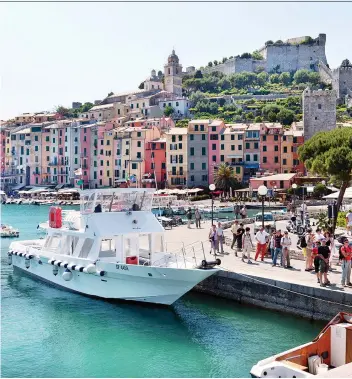  ?? DOMINIC ARIZONA BONUCCELLI ?? Porto Venere, an enchanting seafront village at the south end of the Cinque Terre, is the perfect launch point for scenic boat rides along the Italian Riviera.