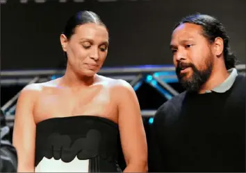  ?? John Heller/Post-Gazette ?? Theodora and Troy Polamalu pictured during the 2016 Dapper Dan Awards at the Convention Center in Downtown Pittsburgh.