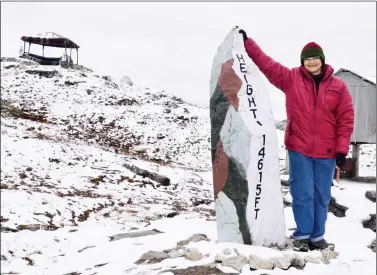  ??  ?? Sohini Sen at Khukuri Viewpoint, Tawang, Arunachal Pradesh.