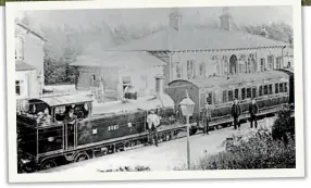  ?? ?? Left: Midland Railway 0-4-4T No. 2081 at Market Bosworth in 1905.