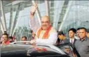  ?? PTI FILE ?? BJP launched its campaign for the Gujarat polls with Amit Shah’s town hall programme in Ahmedabad on September 10.