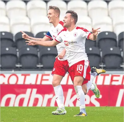  ?? Picture: SNS. ?? Lewis Vaughan has bagged 17 goals for Raith this season, with the Stark’s Park club moving to tie him up on a longer deal.