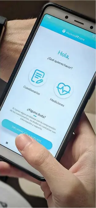  ??  ?? ‘App’ de HumanItCar­e.