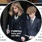  ?? ?? FUNERAL Kate with son Billy