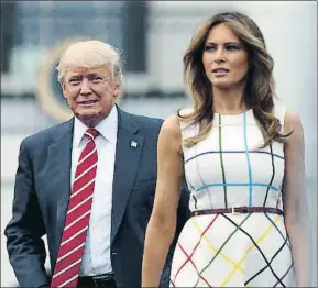  ?? ALEX BRANDON / AP ?? Donald Trump y su esposa, Melania, el pasado jueves