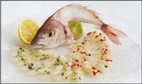  ?? Tim Atkins ?? Whole fish sashimi is among the items that will be featured at Estiatorio Milos’ raw bar.
