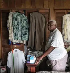  ??  ?? Vernon Eddy, 84, in his bedroom in St. Thomas earlier this month.