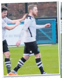  ??  ?? Danny Mitchley while at Marine; right, the skipper on the ball against Halesowen Town