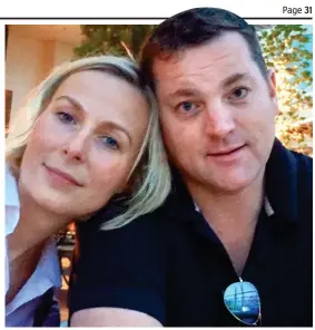  ??  ?? ‘Worried’: James Bedingfiel­d with partner Andrea Owenova