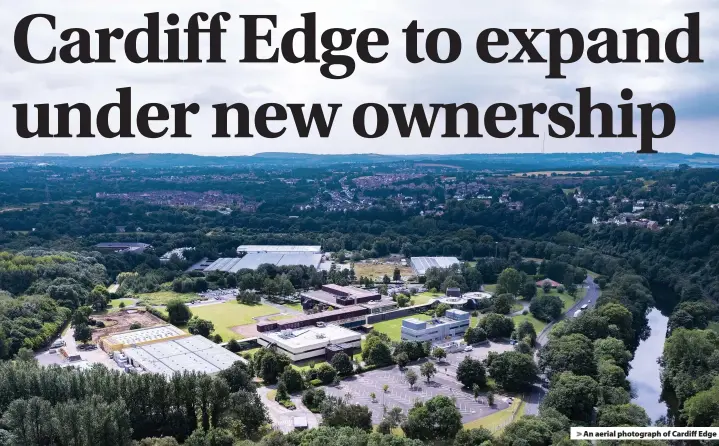  ?? An aerial photograph of Cardiff Edge ?? >