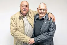  ??  ?? Reunited army veterans John Halloran, left, and John Stacey