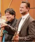  ?? Foto: Bernhard Ledermann ?? Pianist Fazil Say (l.) und Trompeter Gábor Boldoczki.