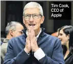  ??  ?? Tim Cook, CEO of Apple