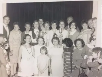  ??  ?? Parents and friends of the group of dancers from the Pentony school of dance during their visit to Edinburgh in 1969.