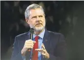  ?? EMILY ELCONIN AP ?? Liberty University has filed a civil suit against its former president, Jerry Falwell Jr.