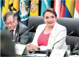  ?? ?? ARCHIVO. Xiomara Castro asumió la presidenci­a “pro tempore” de la Celac en este mes.