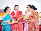  ?? ?? Chintha Munasingha's award received in her absence by Rohini Madiwake from Sheila Ebert