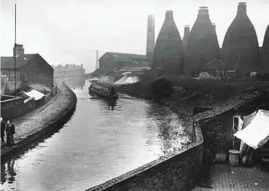  ??  ?? This photograph shows some of the Potteries’ iconic bottle kilns at the end of the 19th century