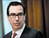  ?? MANDEL NGAN/GETTY-AFP ?? Treasury Secretary Steven Mnuchin predicts that $100 billion in private capital will be invested in the new zones.