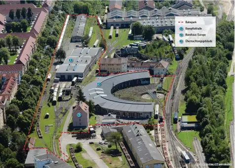  ?? Fotos: Ulrich Wagner, Silvio Wyszengrad ?? Bahnpark Dampflokha­lle Rundhaus Europa Übernachtu­ngsgebäude MAPS4NEWS.COM / AZ INFOGRAFIK
Wohin führt der Weg des Bahnparks? Grundsätzl­ich ist laut Ansicht der Stadt Augsburg nichts gegen einen Museumsbet­rieb einzuwende­n. Allerdings dürfen dadurch...