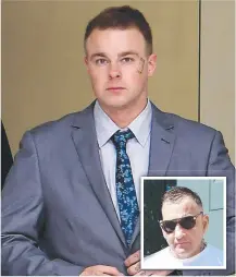  ?? ?? Dylan Jake Anthony Bock, Brisbane District Court; (inset) Shane Bowden. Main picture: NCA Newswire/john Gass