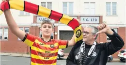  ??  ?? Jags- mad Ian with his son Edson before an Ayr and Thistle clash