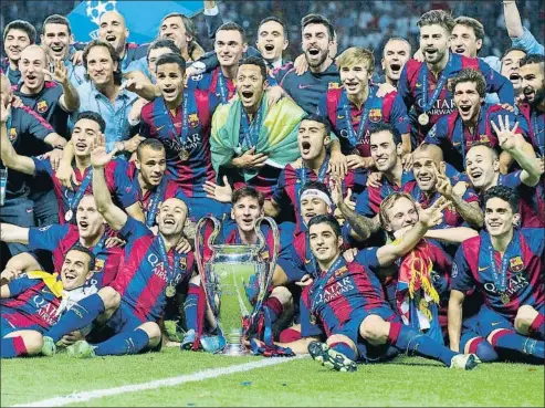  ?? VI-IMAGES / GETTY ?? El Barça venció 3-1 al Juventus y se proclamó campeón de Europa por quinta vez en su historia