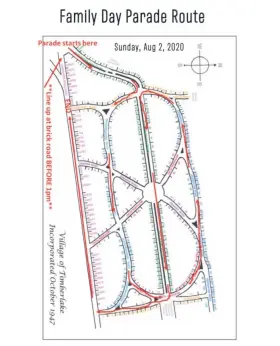  ?? SUBMITTED ?? A map of where the parade will be going.