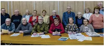  ??  ?? La compositio­n du bureau directeur est la suivante : présidente Françoise Lecomte, vice-président Pierre Lecomte, secrétaire Denis Leprettre, trésorière Martine Géryl, membre Joëlle Desannaux.