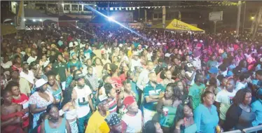  ??  ?? The crowd at the Carib Soca Monarch semi-finals (DPI photo)