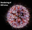  ?? ?? Rendering of HIV virus