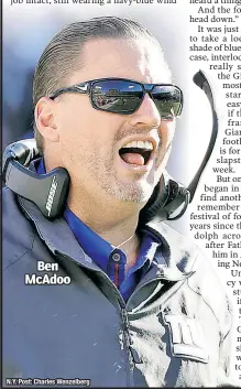  ?? N.Y. Post: Charles Wenzelberg ?? Ben McAdoo