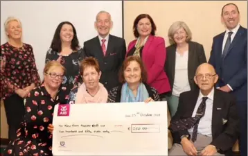  ??  ?? Marian Coady with Ros Tapestry staff members, and Arthur Keppel, Sen. Jennifer Murnane O’Connor, Cllr Andrea Dalton, Cllr John Murphy, Ann Phelan, Rosanna Nolan and Deputy Pat Deering.